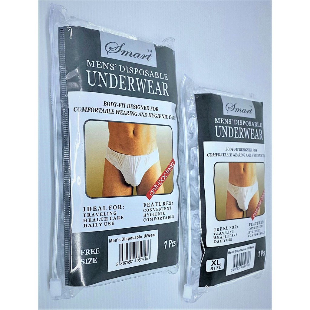 "Smart" 7Pcs Mens Disposable Briefs ( Free Size & XL)