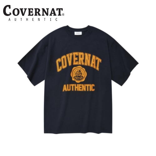 [COVERNAT] Big emblem logo T-shirt