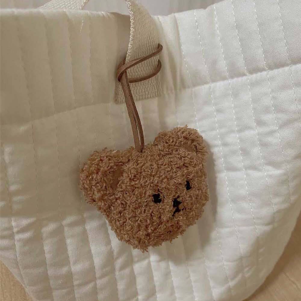 ARTMU Cute Girls Gift Hanging Ornaments Fashion Jewelry Cartoon Pompom Car Key Ring Bag Pendant Plush Dolls Bear Head Keychain