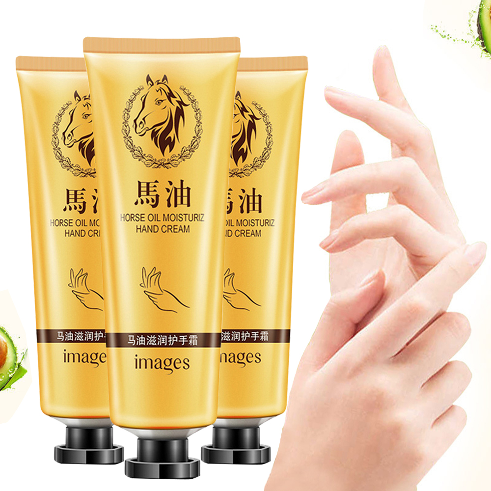 C&M 3PCS Horse Oil Hand Foot Repair Cream Anti-Chafing Skin Repairing Moisturizing Hand Cream Can Use for for Rough Dry and Cracked Chapped Feet Heel