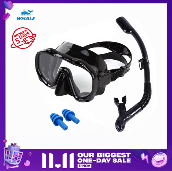 Whale Professional Diving Scuba Snorkel Swimming Dry Snorkel Tube Set