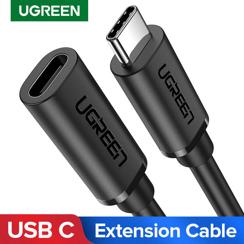 UGREEN 0.5Meter USB C Extension Cable Type C Extender Cord Male to Female Compatible with Thunderbolt 3 for Nintendo Switch, Apple Macbook Pro, Google Pixel 2 XL, Samsung Galaxy Note 8 S8 Plus S9,Huaw